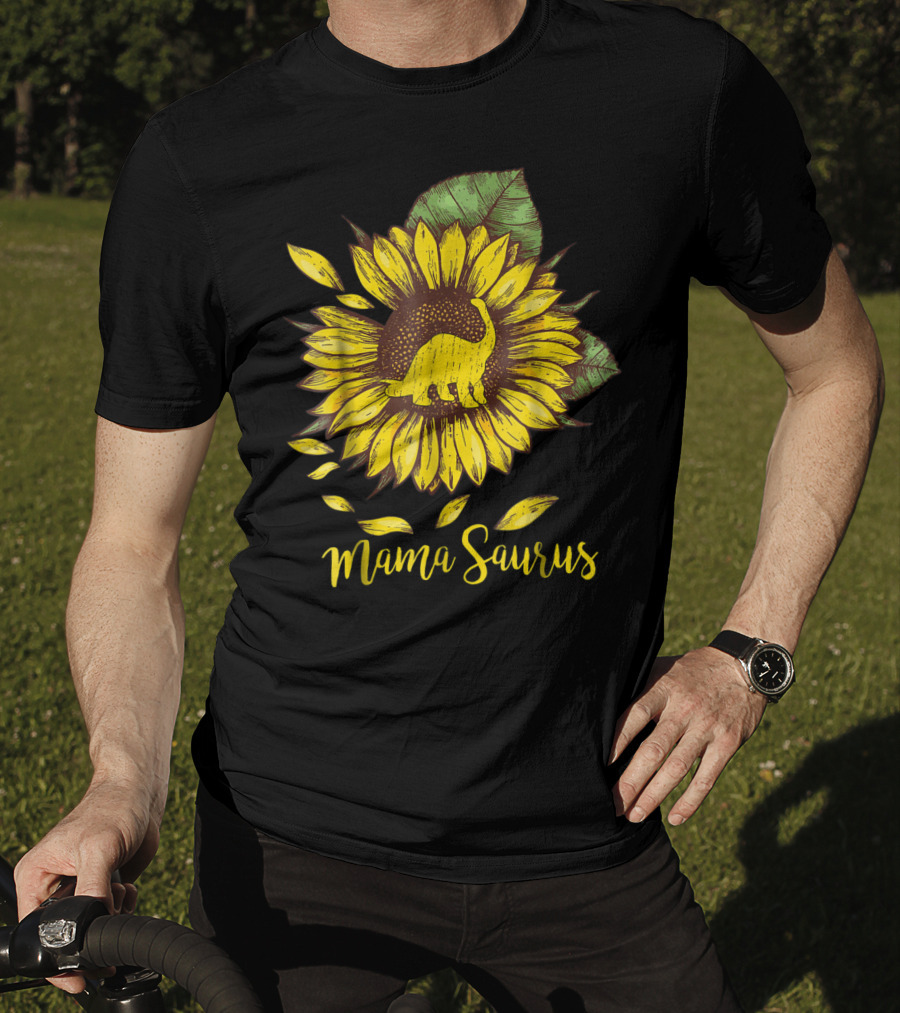 Mamasaurus Dinosaur Sunflower T-Shirt