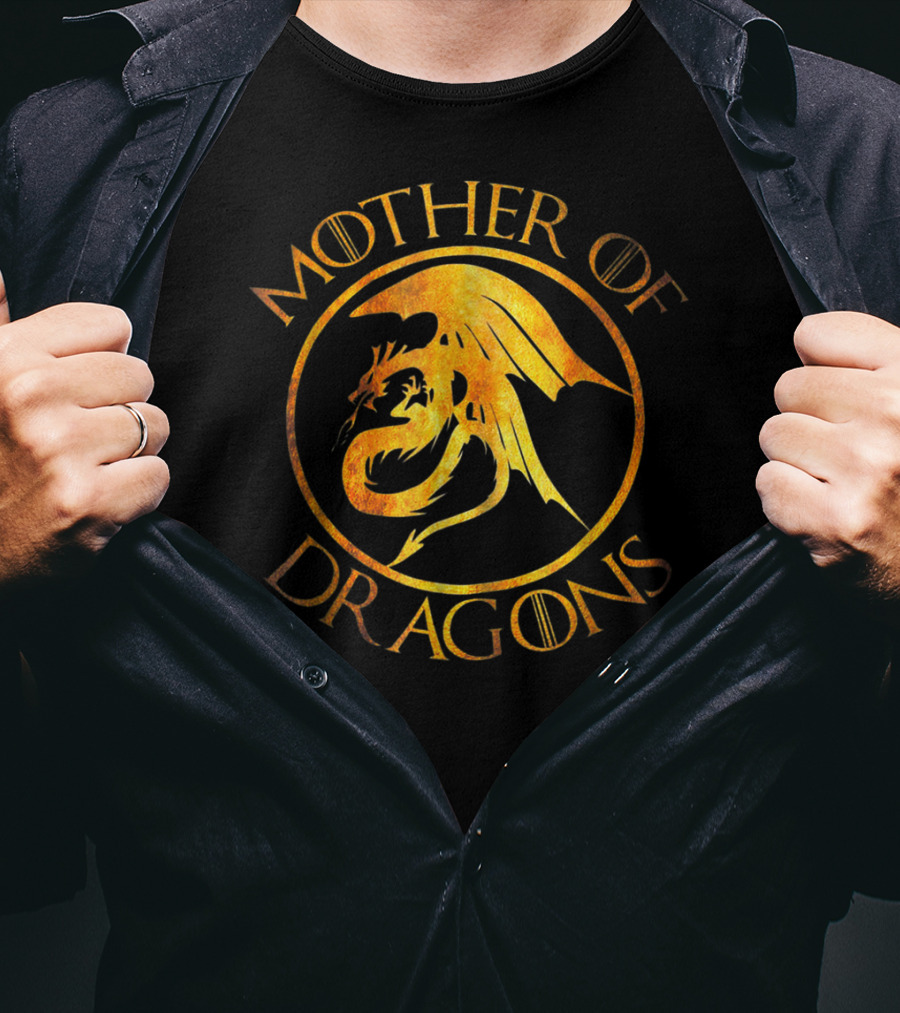 Mother Of Dragons Yellow Dragon Emblem T-Shirt