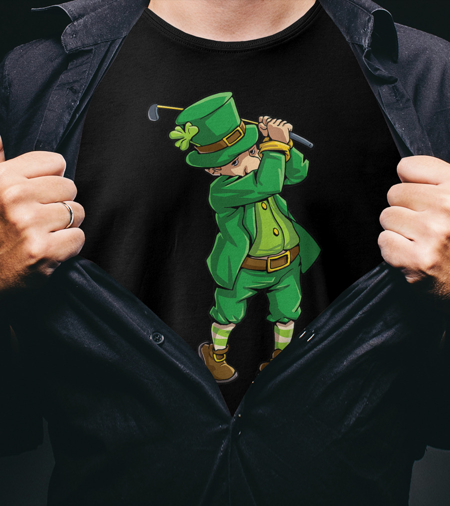 Leprechaun Golf St Patricks Day Boys JD Irish Golfer T-Shirt