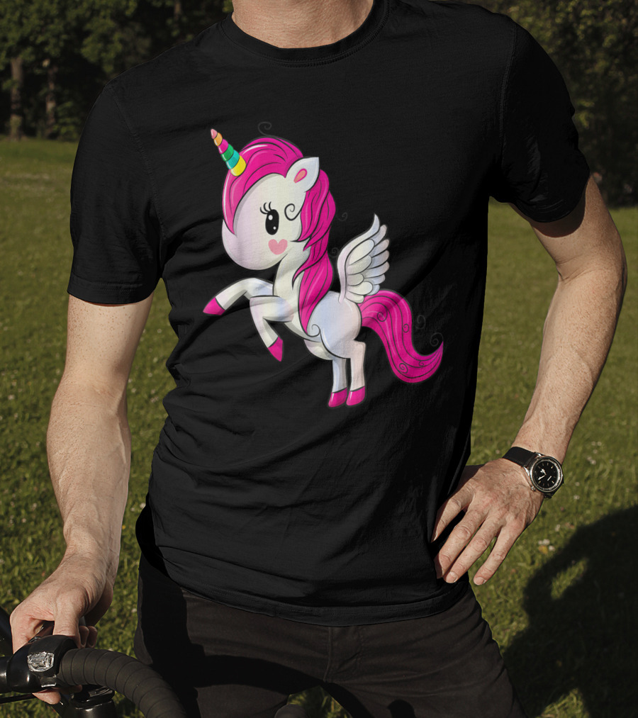 Rainbow Unicorn Birthday Girl Birthday T-Shirt