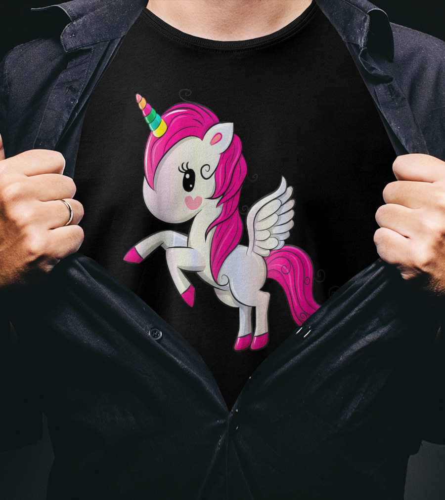 Rainbow Unicorn Birthday Girl Birthday T-Shirt