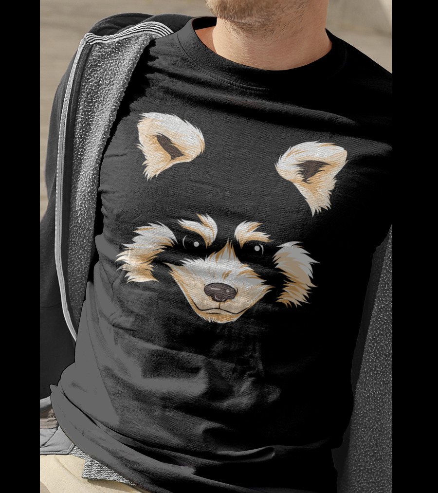 Red Panda Face Funny Pandas Halloween Costume T-Shirt
