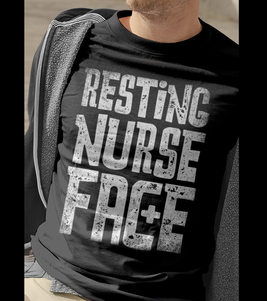 Resting Nurse Face Women Funny Nursing Nurses Plus T-Shirt