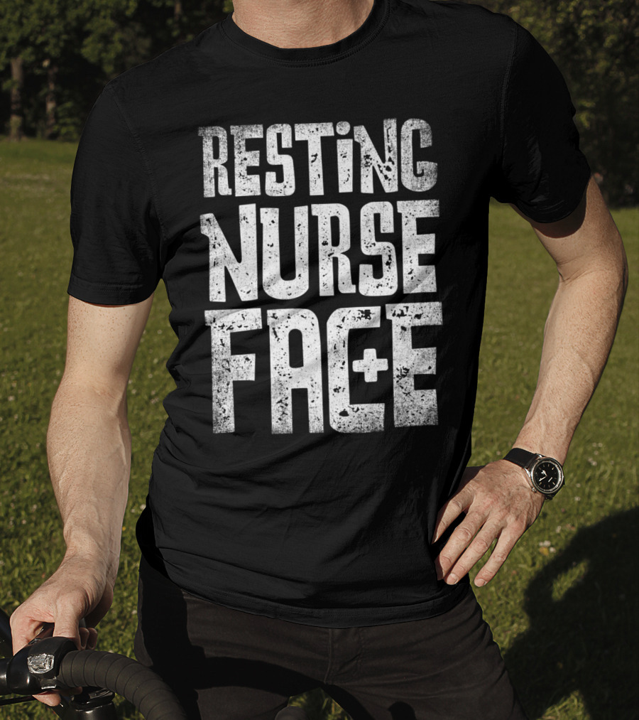 Resting Nurse Face Women Funny Nursing Nurses Plus T-Shirt