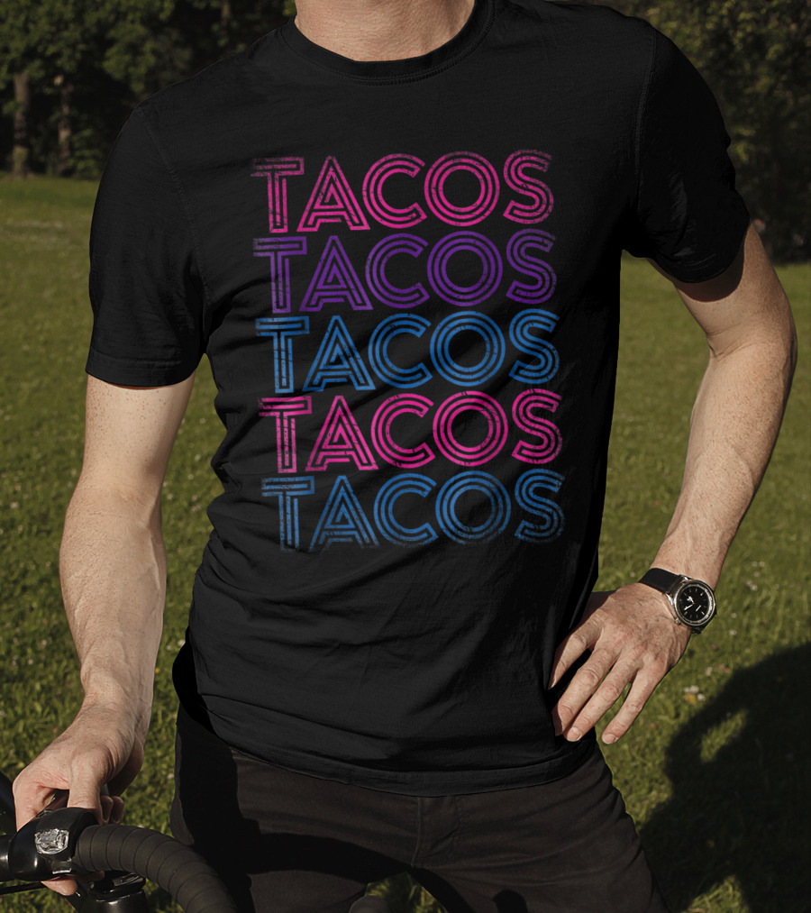 Tacos Tacos Tacos Tacos Tacos Retro Tacos Vintage Taco Tuesday Mexican T-Shirt