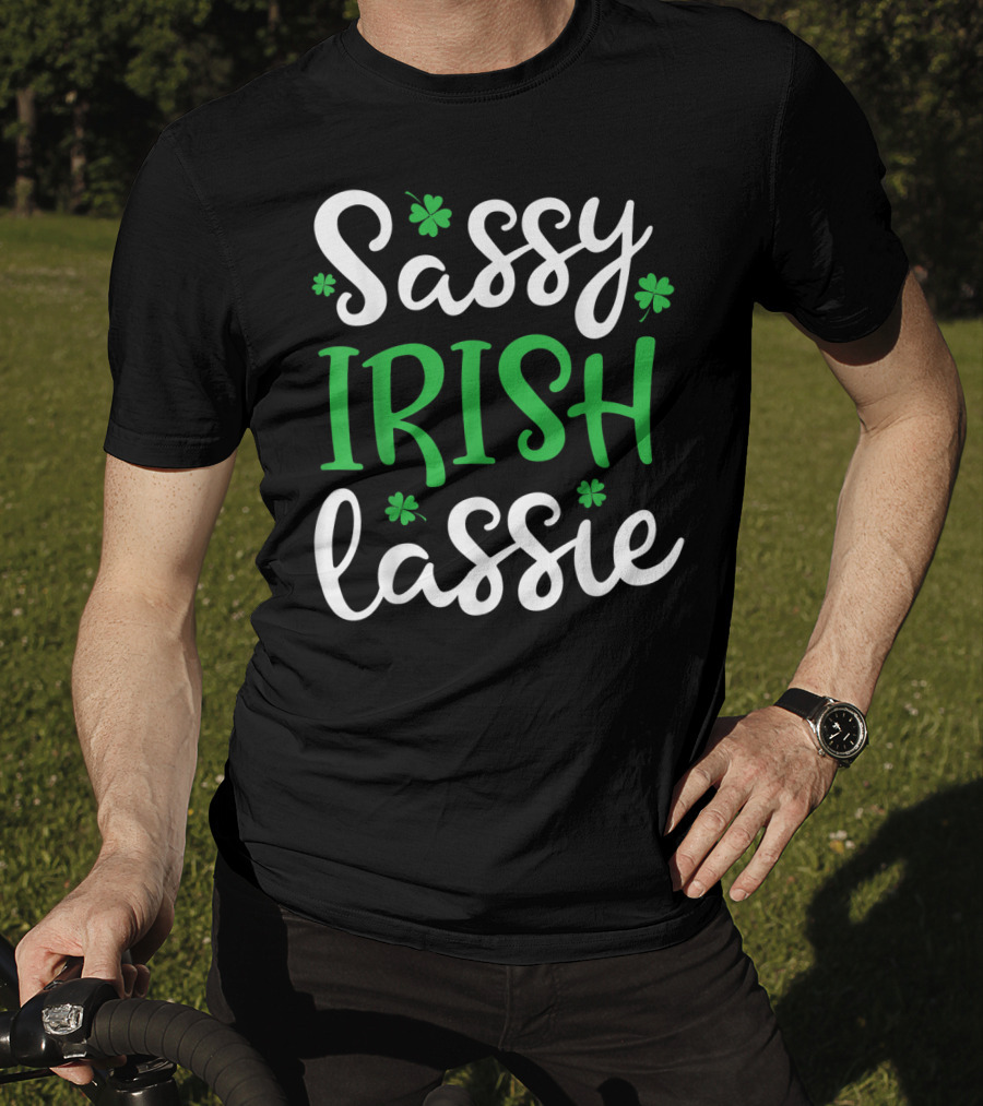 Sassy Irish Lassie St Patricks Day Irish Girls Shamrock OY T-Shirt