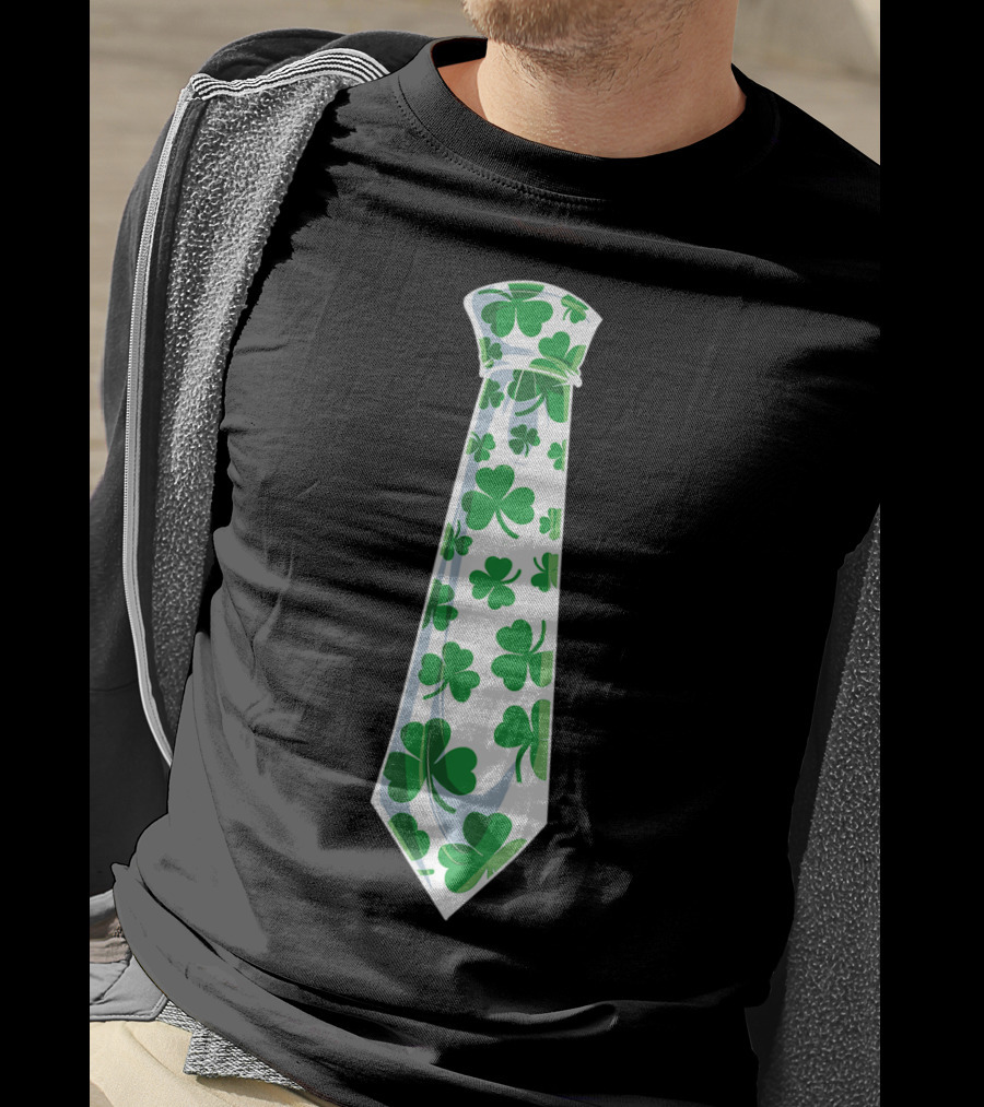 Shamrock Clover Tie St. Patrick's Day T-Shirt