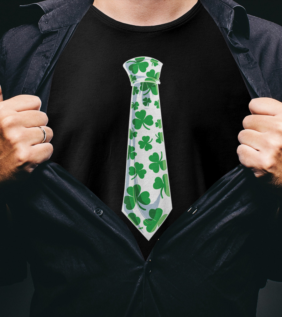 Shamrock Clover Tie St. Patrick's Day T-Shirt