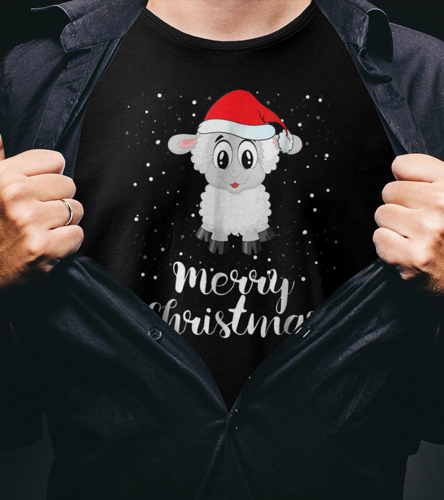Merry Christmas Sheep Funny Christmas Matching Family Group T-Shirt