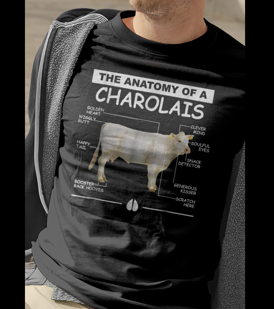The Anatomy Of A Charolais Cow With Clever Mind And Soulful Eyes T-Shirt