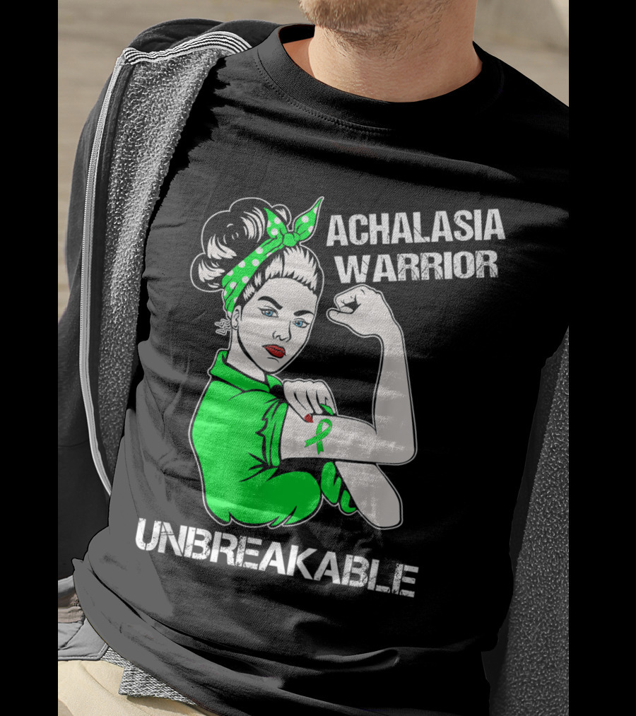 Achalasia Warrior Unbreakable Strong Woman Rosie T-Shirt
