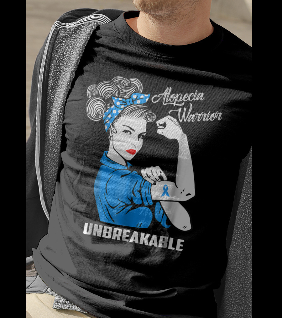 Alopecia Warrior Unbreakable Ribbon Rosie T-Shirt