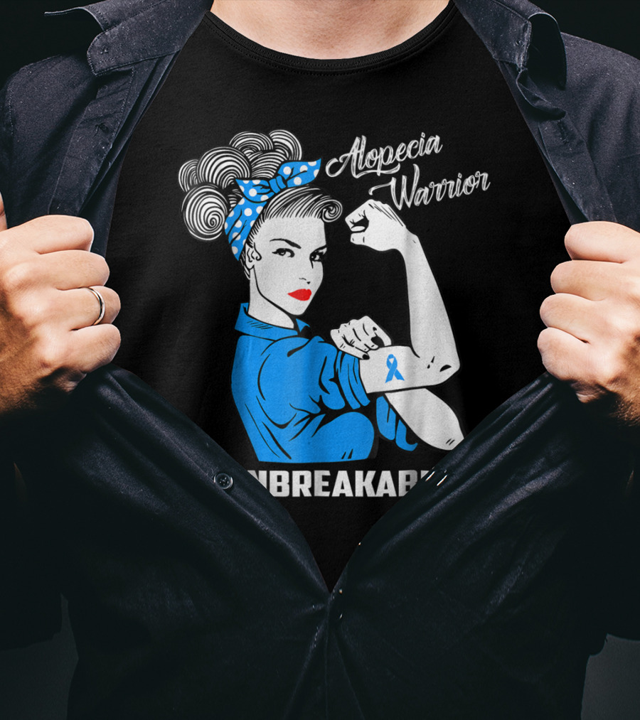 Alopecia Warrior Unbreakable Ribbon Rosie T-Shirt