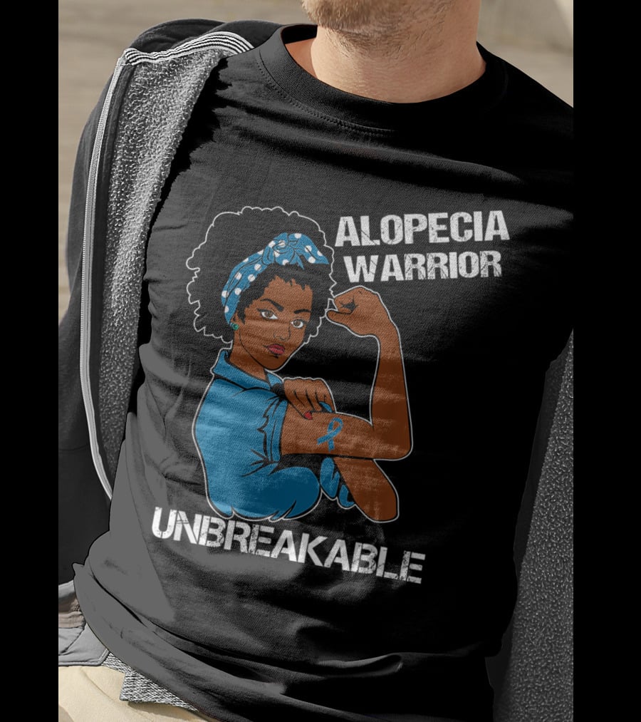 Alopecia Warrior Unbreakable Strong Woman With Awareness T-Shirt