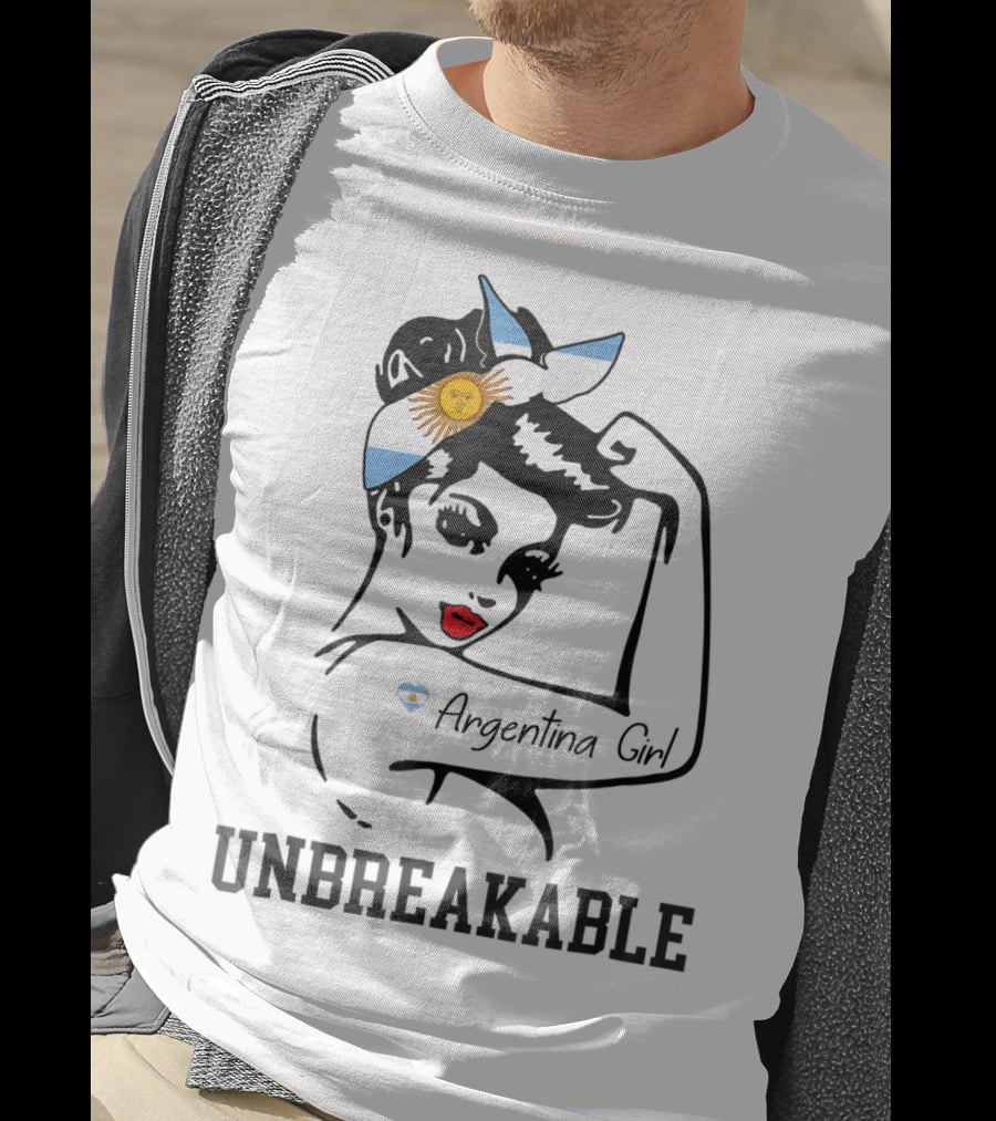 Argentina Girl Unbreakable Strong Iconic Pose T-Shirt