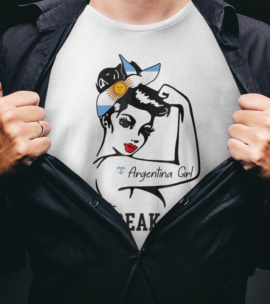 Argentina Girl Unbreakable Strong Iconic Pose T-Shirt