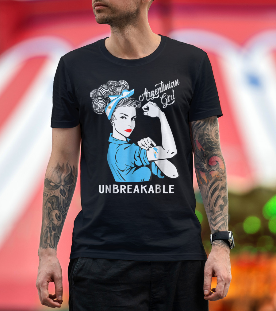 Argentinian Girl Unbreakable Vintage Style Empowerment T-Shirt