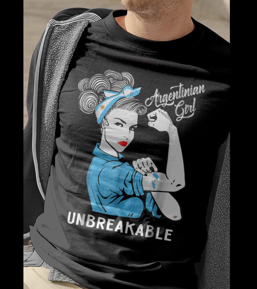 Argentinian Girl Unbreakable Vintage Style Empowerment T-Shirt