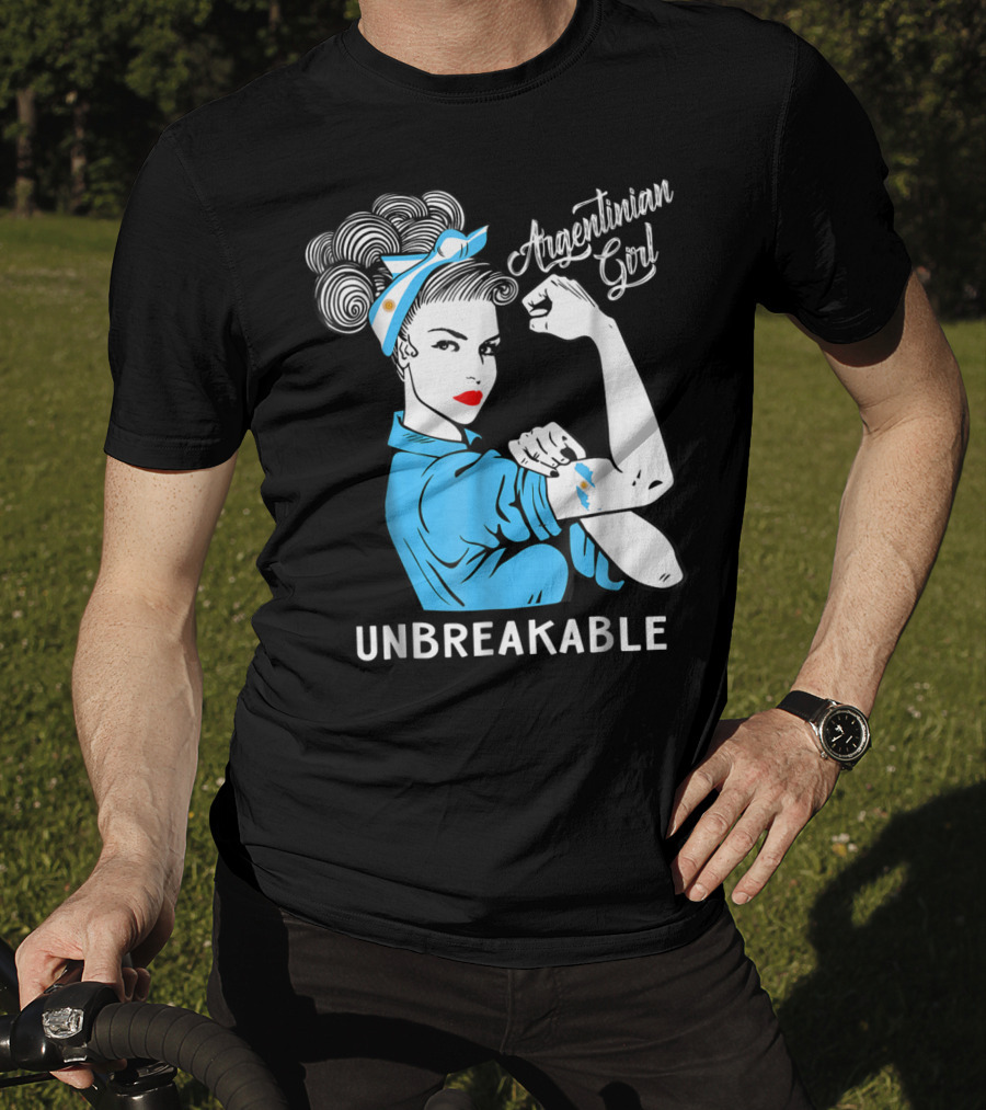Argentinian Girl Unbreakable Vintage Style Empowerment T-Shirt