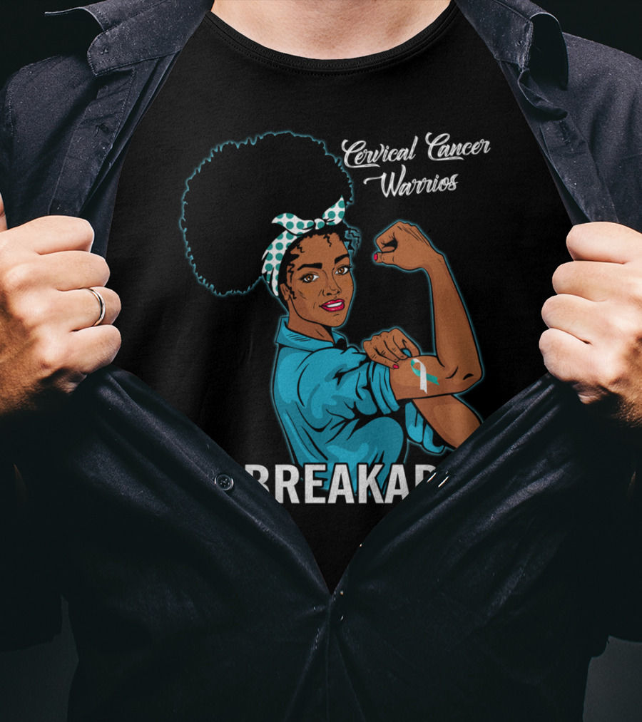 Unbreakable Black Women Cervical Cancer Warriors T-Shirt