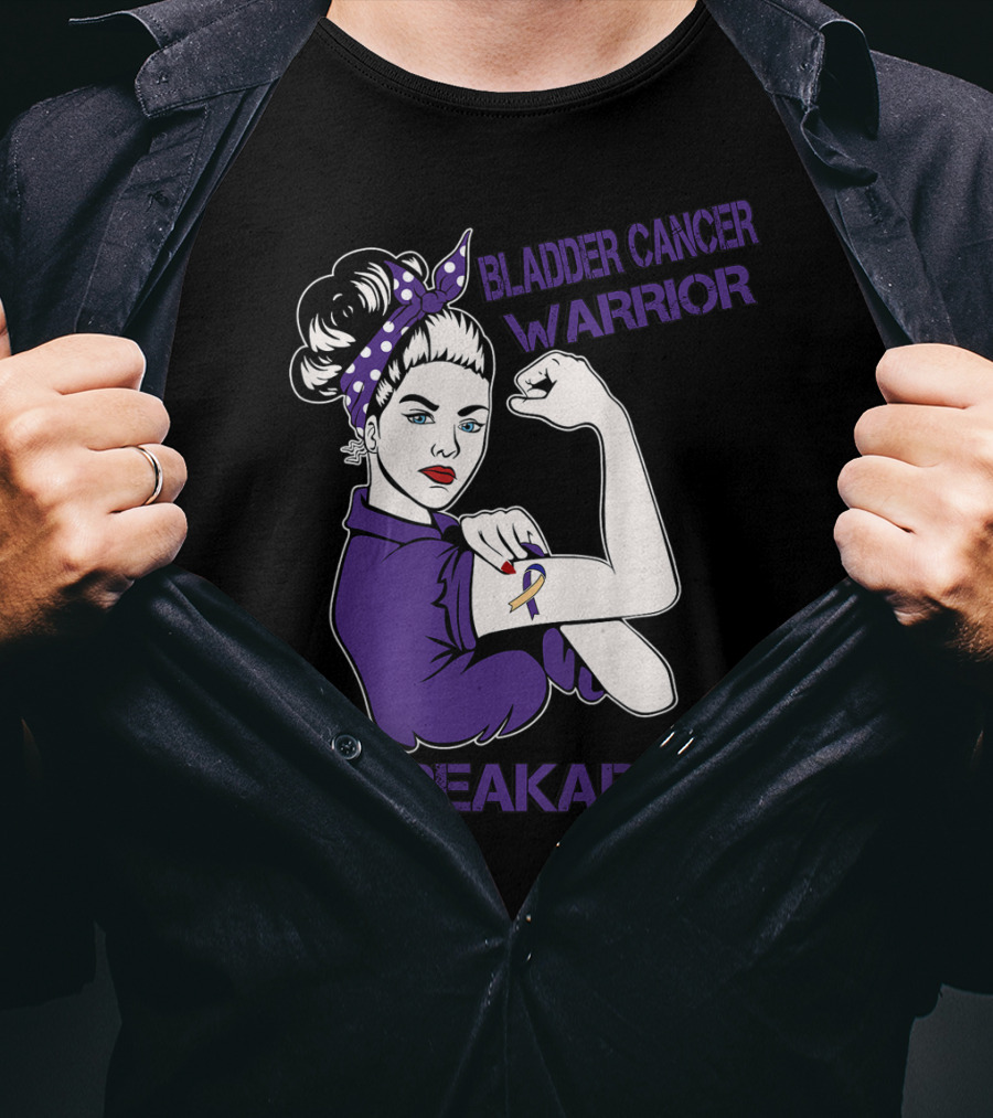 Bladder Cancer Warrior Unbreakable Strong Woman T-Shirt