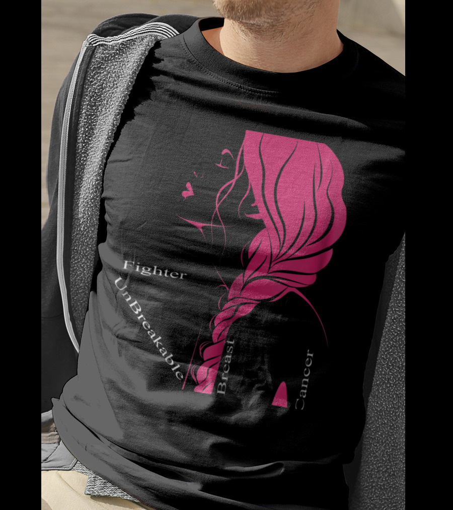 Breast Cancer Fighter Unbreakable Warrior T-Shirt