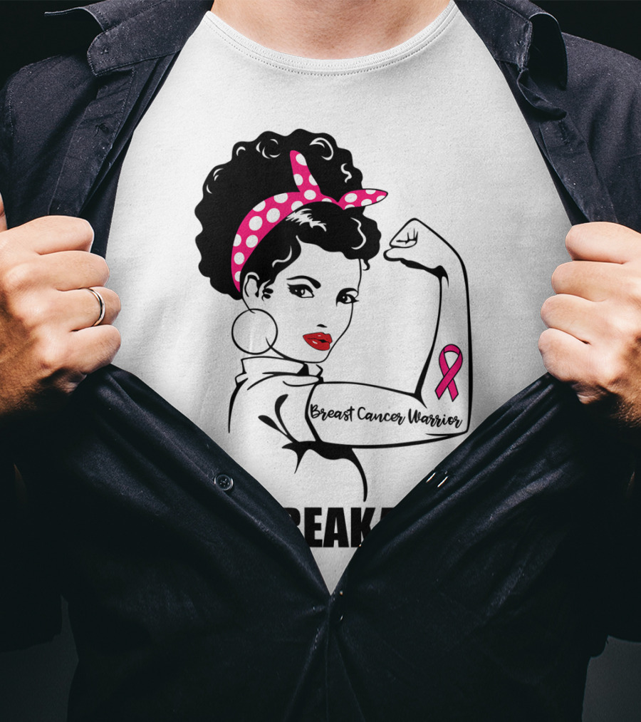 Breast Cancer Warrior Unbreakable Pink Ribbon Strength T-Shirt