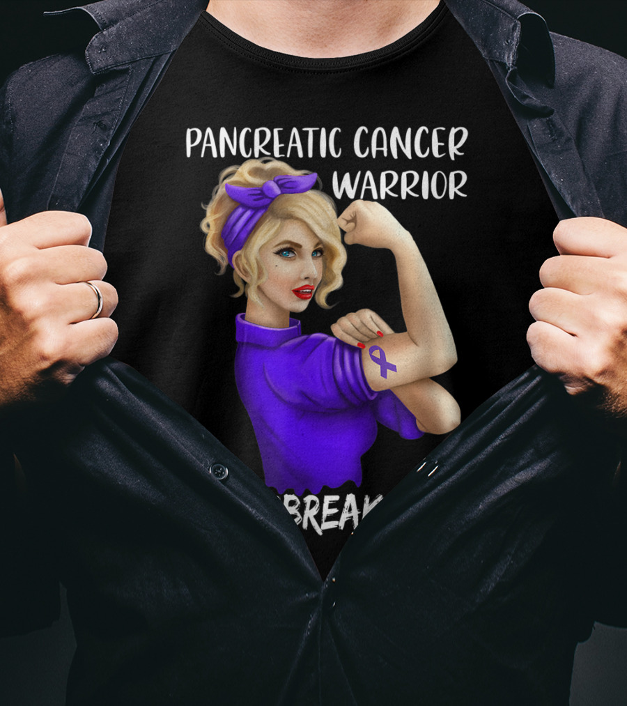 Pancreatic Cancer Warrior I'm Unbreakable T-Shirt