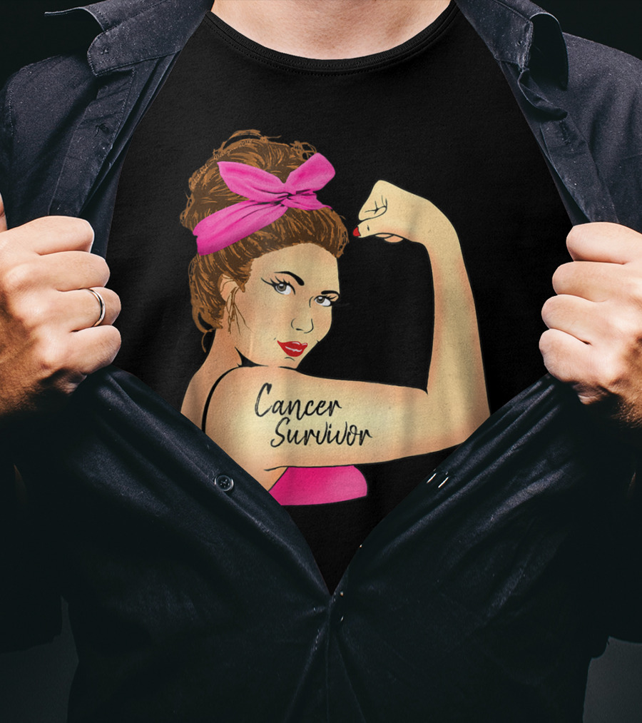 Cancer Survivor Rosie The Riveter Unbreakable T-Shirt