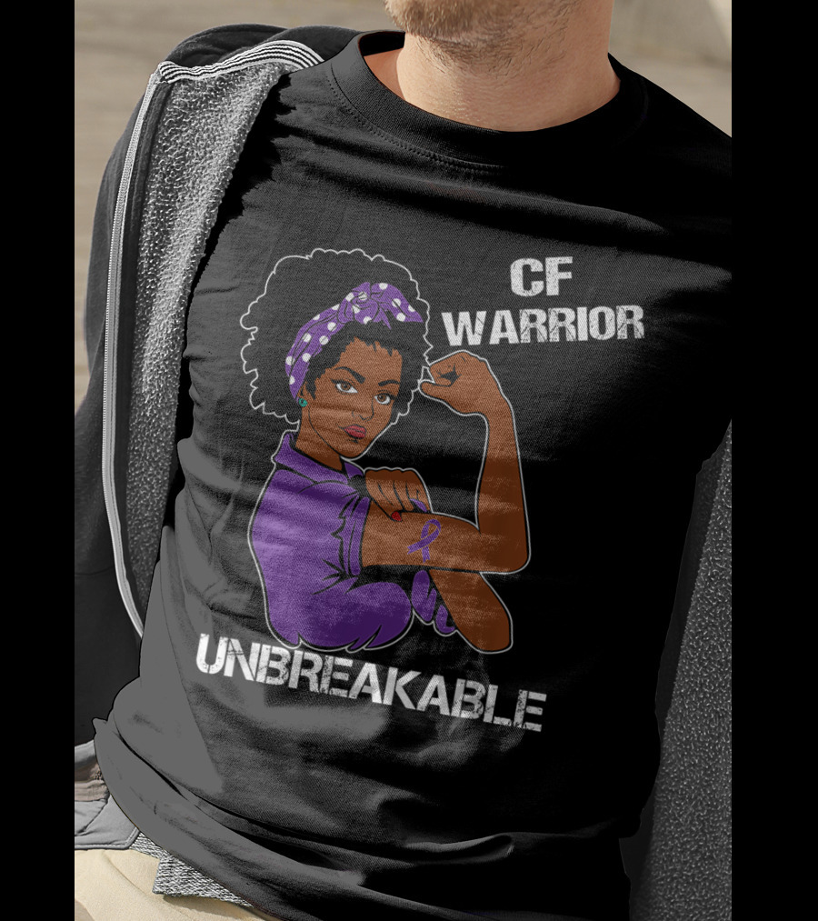 CF Warrior Unbreakable Strong Woman Purple T-Shirt
