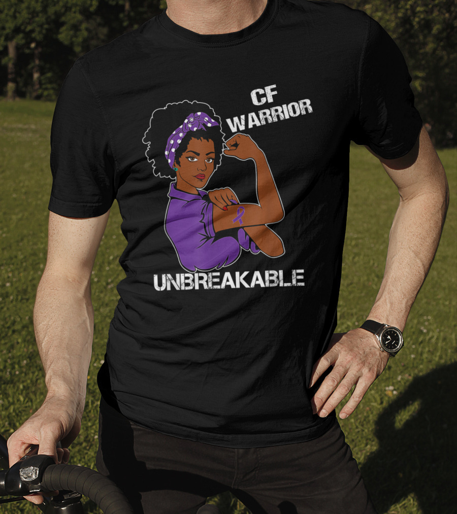 CF Warrior Unbreakable Strong Woman Purple T-Shirt