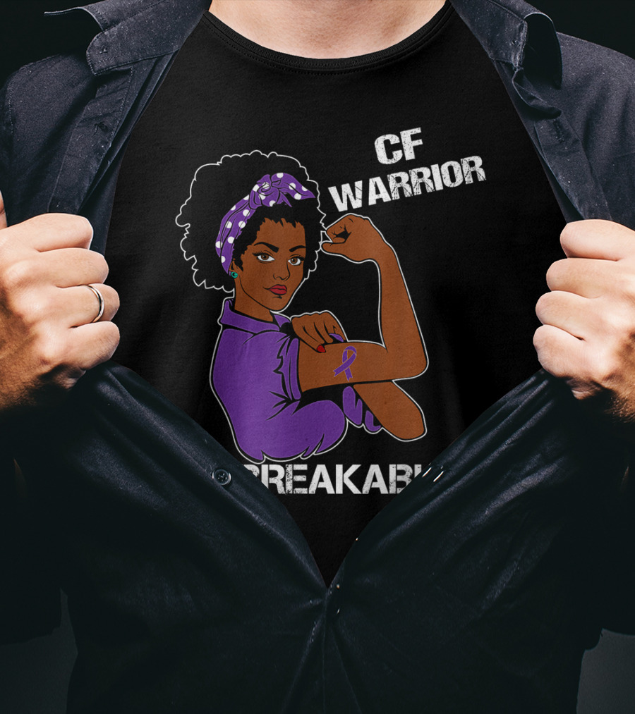 CF Warrior Unbreakable Strong Woman Purple T-Shirt