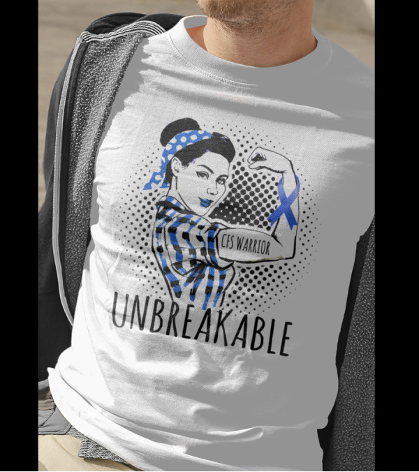 Cfs Warrior Unbreakable Blue Ribbon Strength T-Shirt