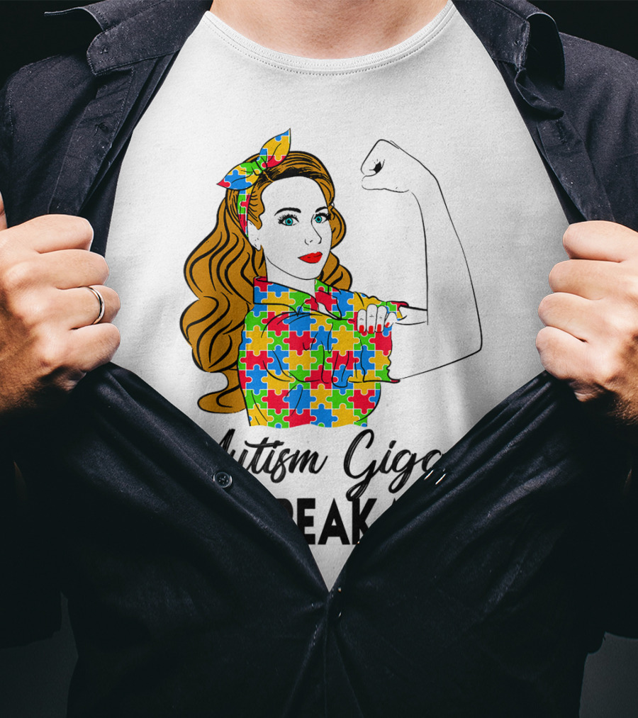 Autism Giggy Unbreakable Puzzle Piece Empowerment T-Shirt