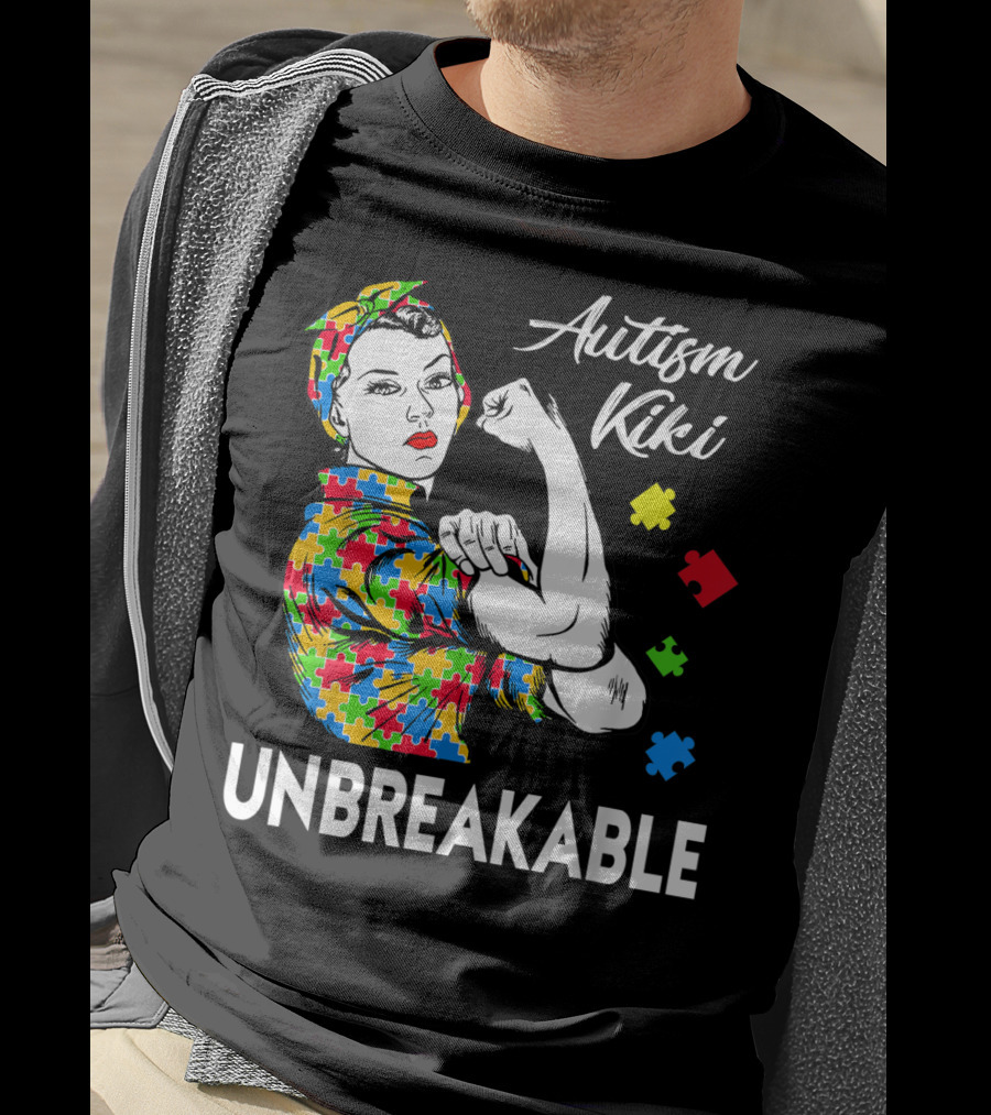 Autism Kiki Unbreakable Puzzle Piece Awareness Iconic T-Shirt