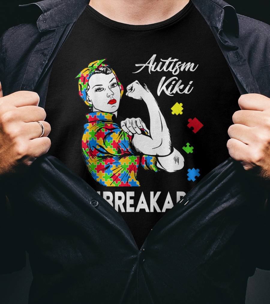 Autism Kiki Unbreakable Puzzle Piece Awareness Iconic T-Shirt