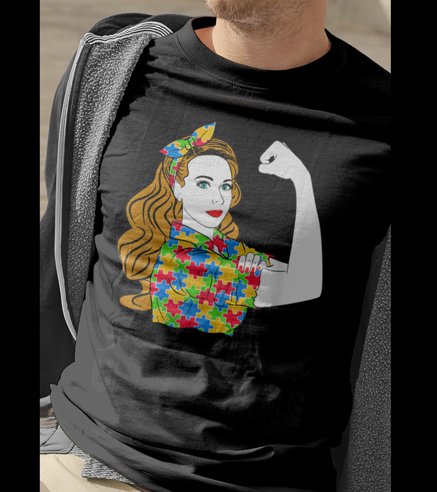 Autism Mamo Unbreakable Puzzle Piece Awareness T-Shirt