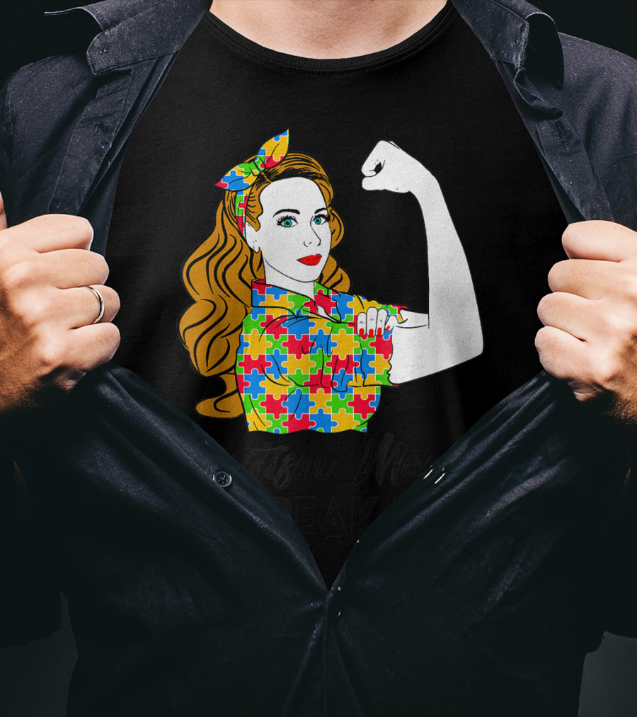 Autism Mamo Unbreakable Puzzle Piece Awareness T-Shirt