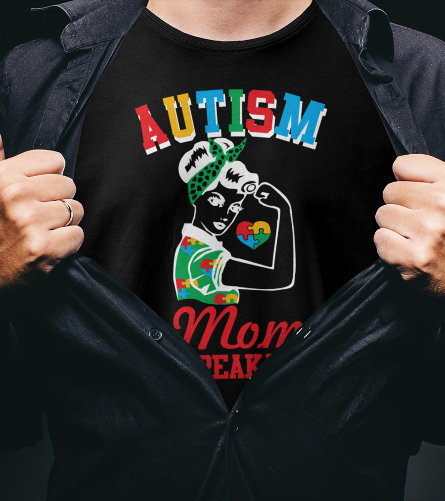 Autism Mom Unbreakable Puzzle Pieces Awareness T-Shirt
