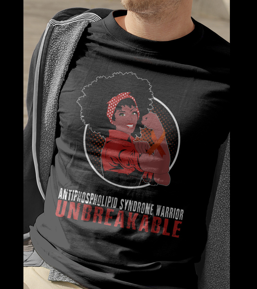 Antiphospholipid Syndrome Warrior Unbreakable Black Girl T-Shirt