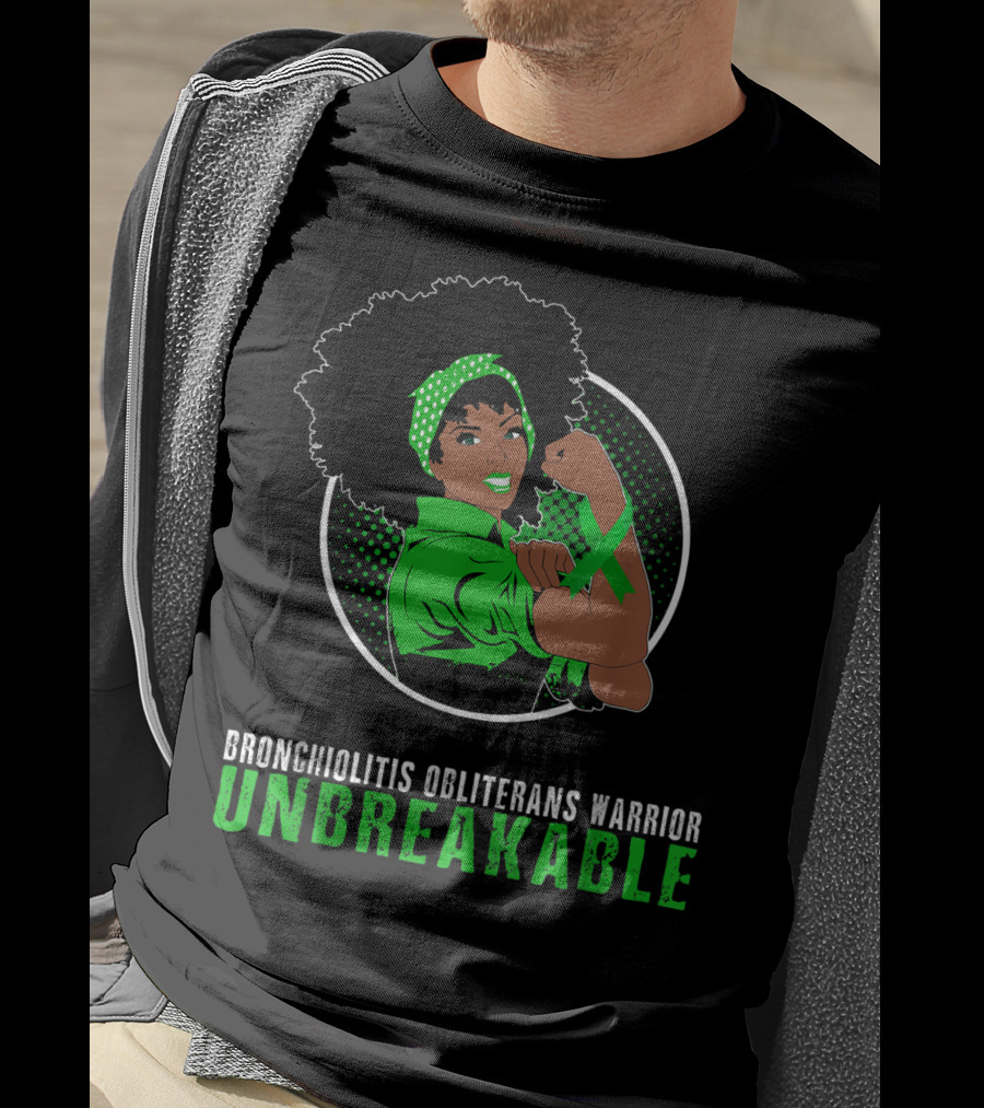 Unbreakable Black Girl Bronchiolitis Obliterans Warrior T-Shirt