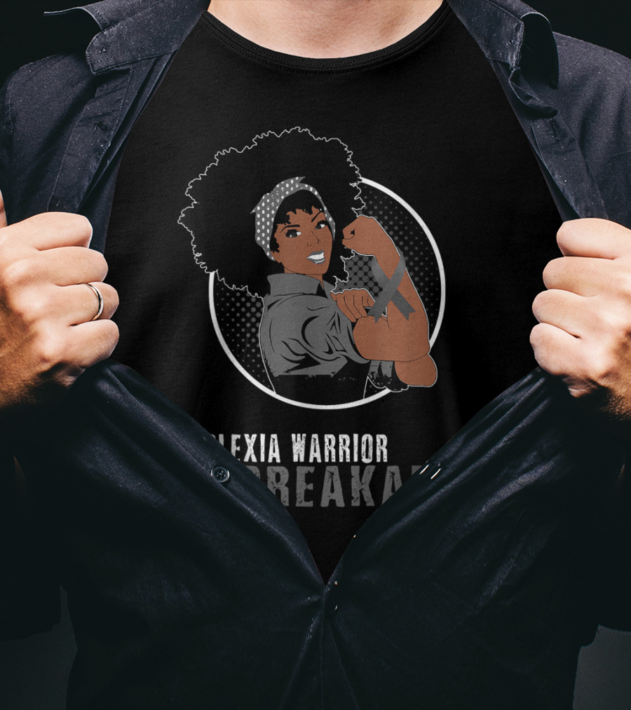 Dyslexia Warrior Unbreakable Black Girl Empowerment T-Shirt