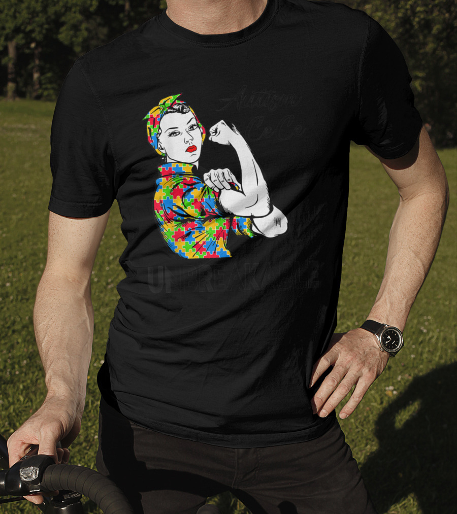 Autism Cece Unbreakable Puzzle Pattern Awareness T-Shirt