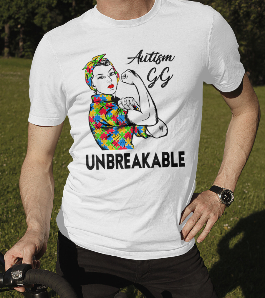 Autism Gg Unbreakable Autism Awareness Iconic Empowerment T-Shirt
