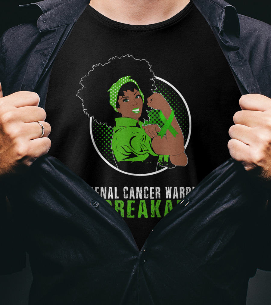 Adrenal Cancer Warrior Black Girl Unbreakable T-Shirt