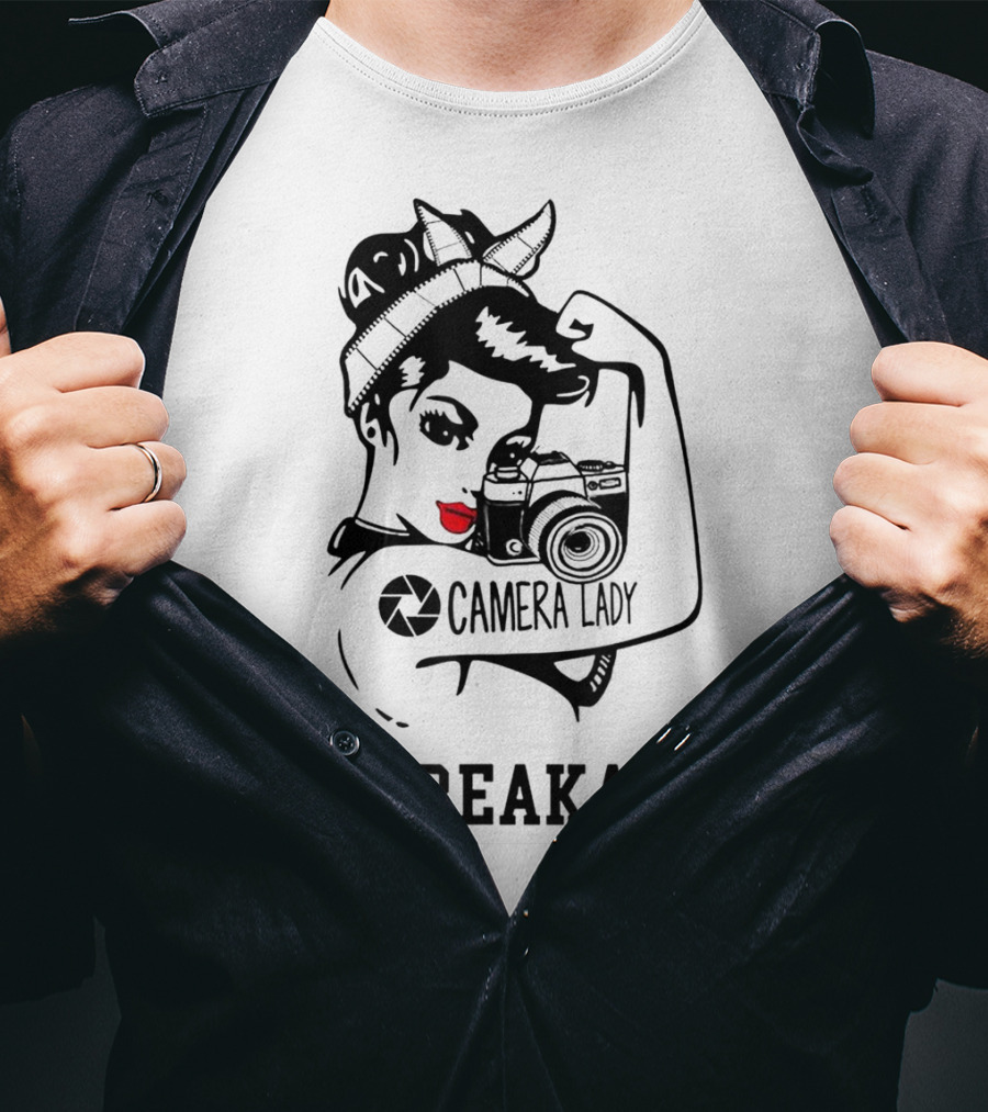 Camera Lady Unbreakable Iconic Femme Strength T-Shirt