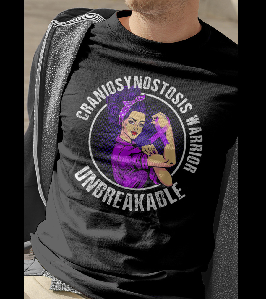 Craniosynostosis Warrior Unbreakable Retro Empowerment T-Shirt