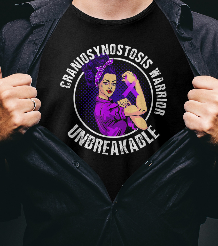 Craniosynostosis Warrior Unbreakable Retro Empowerment T-Shirt