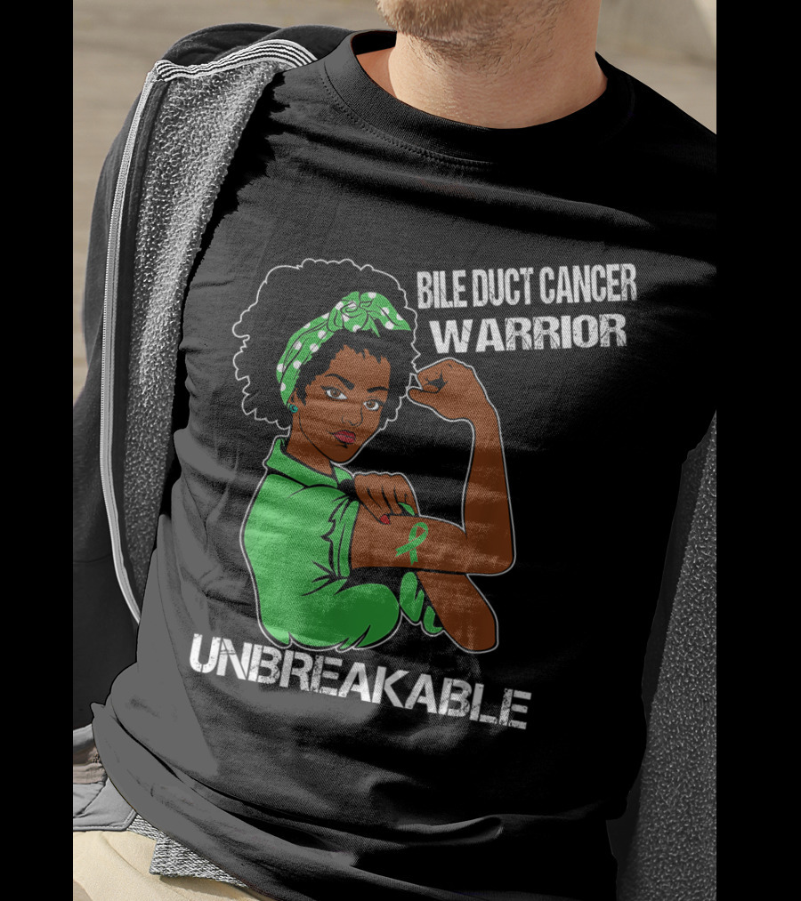 Bile Duct Cancer Warrior Unbreakable Strong Woman With Awareness T-Shirt