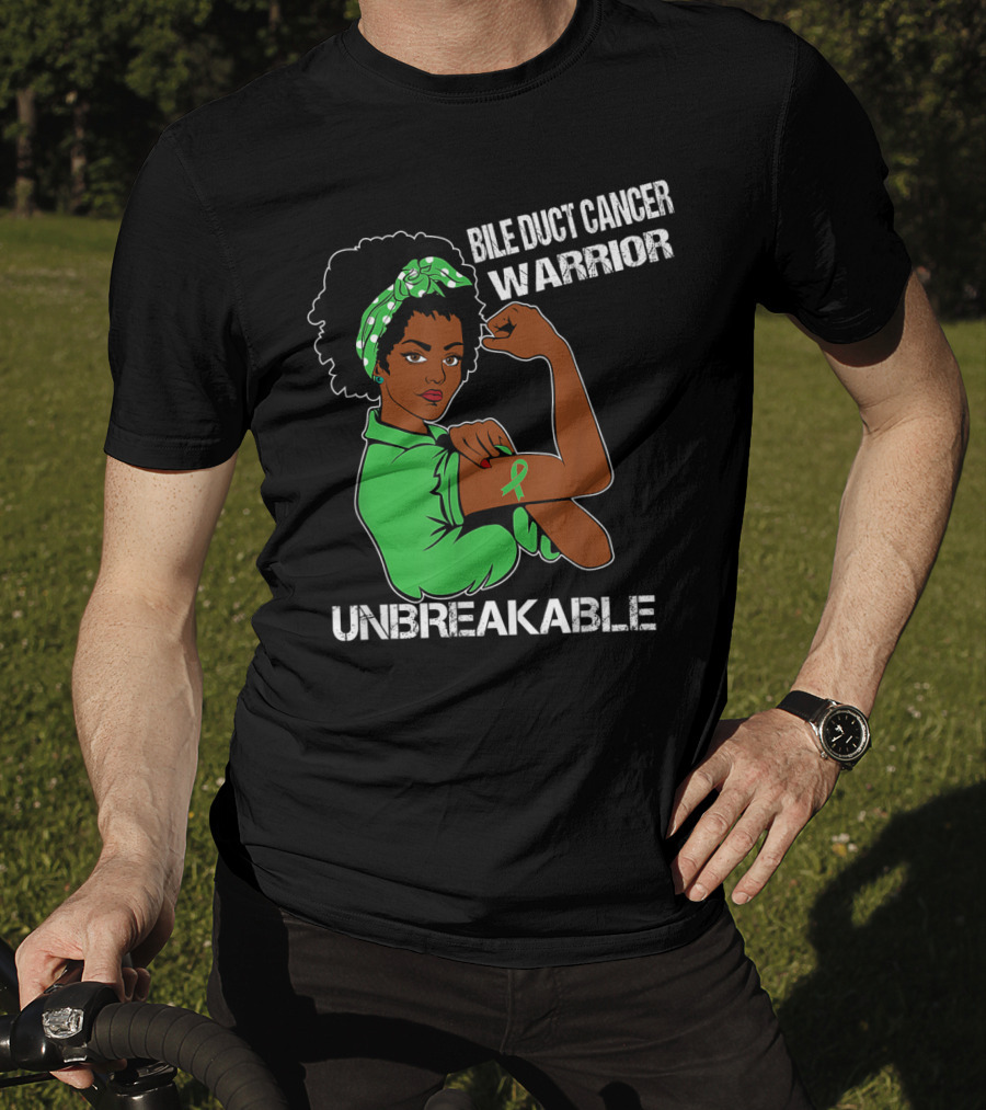 Bile Duct Cancer Warrior Unbreakable Strong Woman With Awareness T-Shirt
